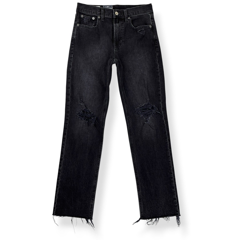 GAP Jeans Women 2/26 (ACTUAL 26x26.5) Black Cheeky Straight High Rise NWT
